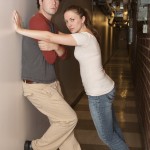 (R-L) Fox Rain Matthews and Alyssa Kay in "Disco Pigs." Photo by Allan Armstrong.